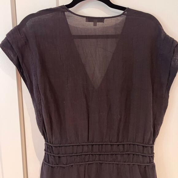 IRO Black Sheer Cap Sleeve Layered Mini Dress Sz 8 - Picture 5 of 14